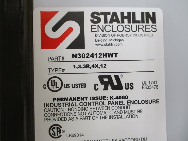 STAHLIN ENCLOSURES N302412HWT NSMP