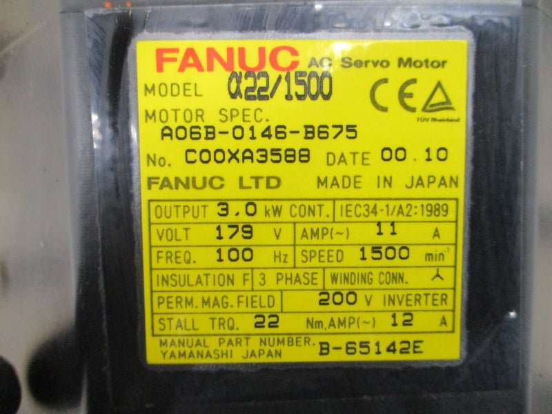FANUC A06B-0146-B675 179V 11A (AS PICTURED) NSNP