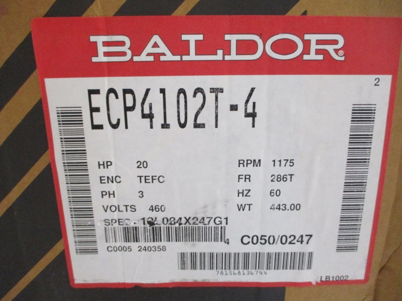 BALDOR ECP4102T-4 10L084X247G1 460V 25A NSMP