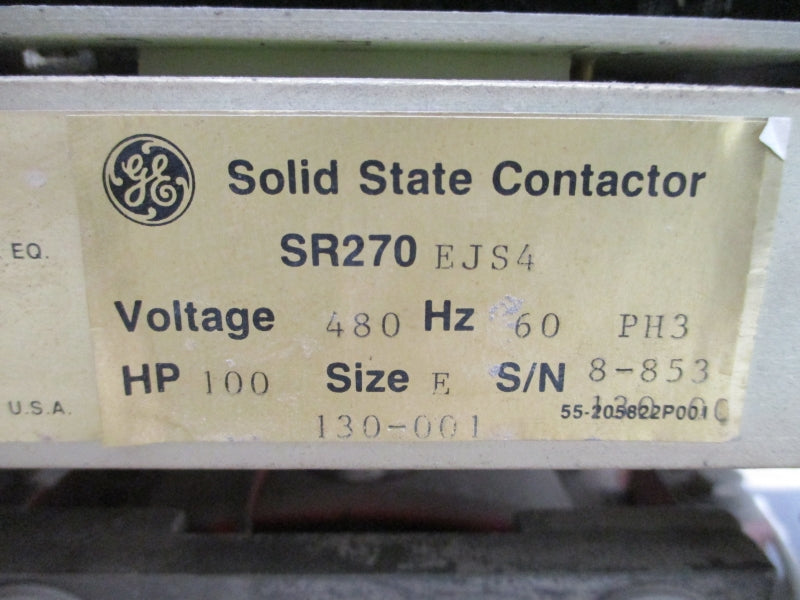 GENERAL ELECTRIC SR270EJS4 480V (AS PICTURED) NSNP