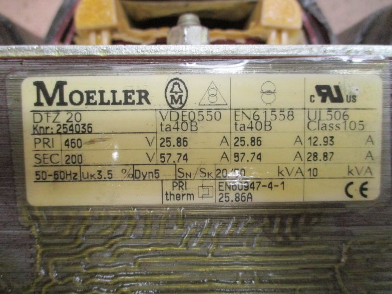 MOELLER DTZ20 254036 460V 57.74A NSMP