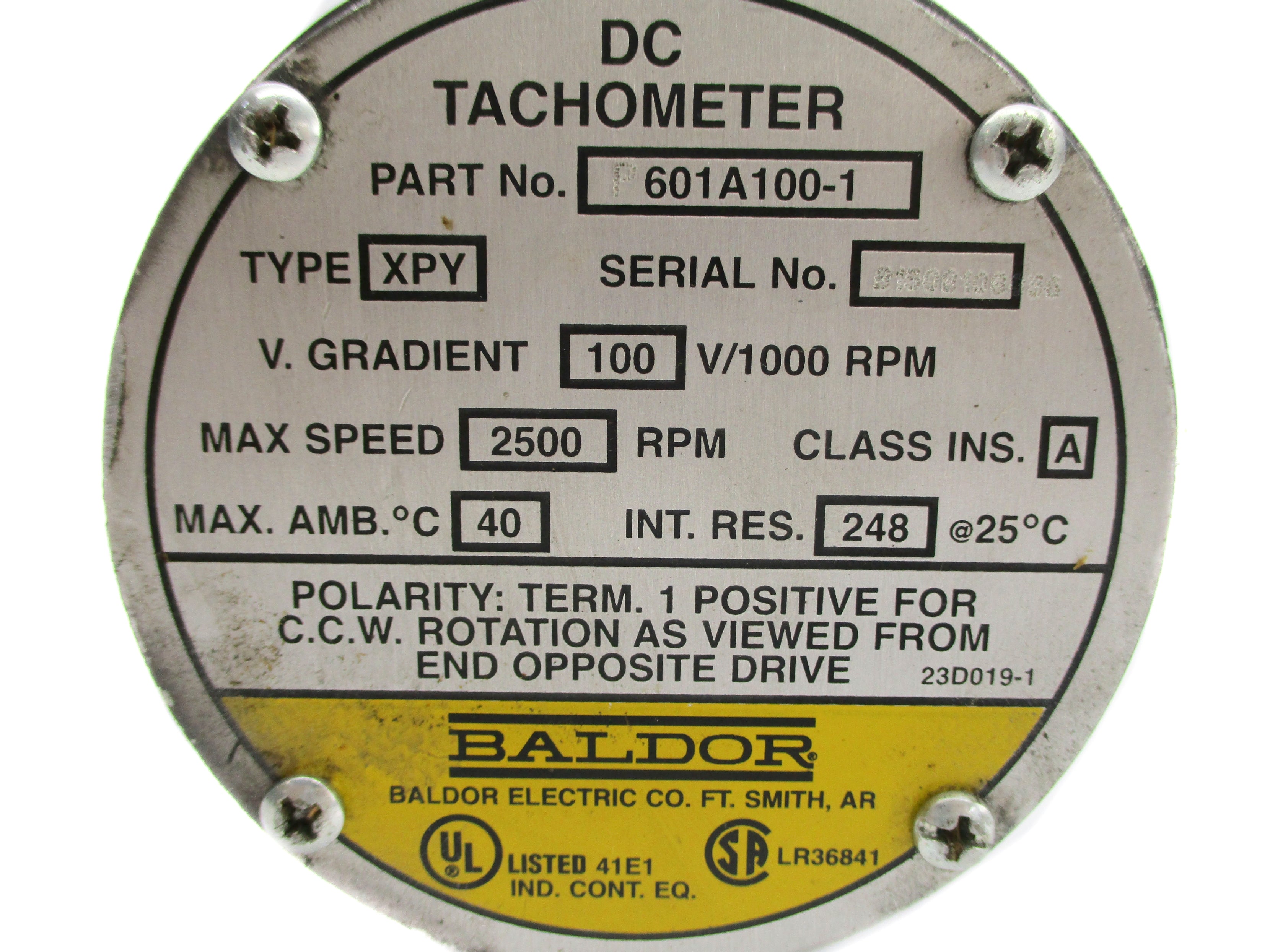 BALDOR 601A100-1 100V NSNP