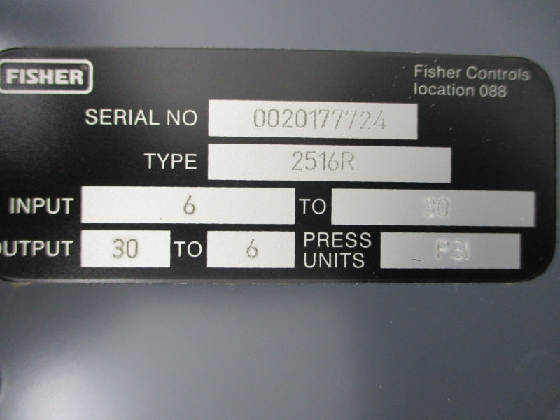 FISHER CONTROLS 249B 2500T 2516R WCC+KEP L85290 6-30PSI NSNP