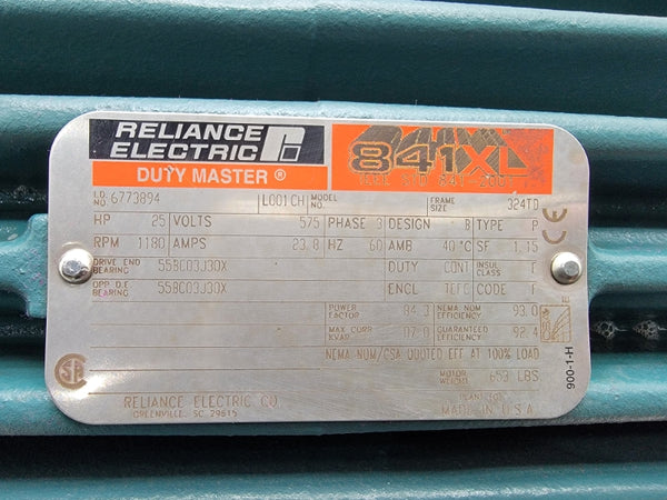 RELIANCE ELECTRIC 6773894 841XL 575V 23.8A NSNP