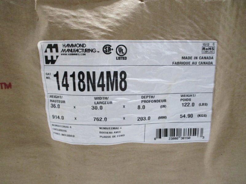 HAMMOND MANUFACTURING 1418N4M8 24VDC 2A NSMP