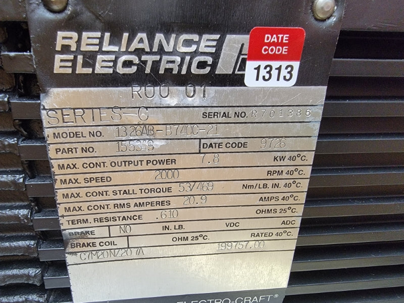 RELIANCE ELECTRIC 1326AB-B740C-21 SER. C 20.9A REMAN