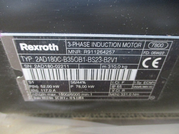 REXROTH 2AD180C-B35OB1-BS23-B2V1 R911264257 117.0A NSNP