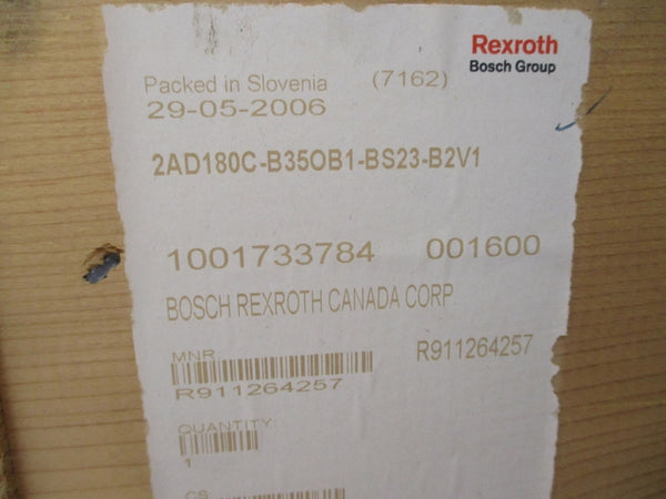REXROTH 2AD180C-B35OB1-BS23-B2V1 R911264257 117.0A NSNP