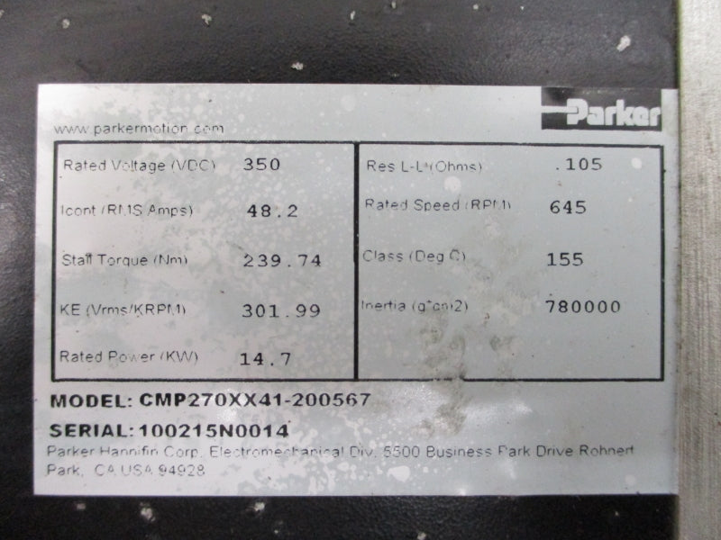 PARKER CMP270XX41-200567 350VDC 48.2A UNMP
