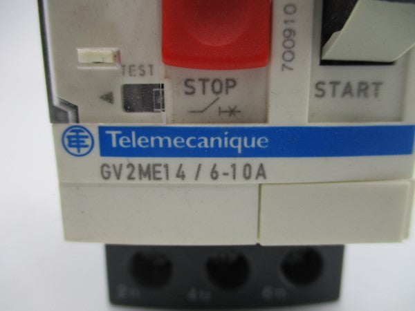 TELEMECANIQUE GV2ME14 600VAC 6-10A NSNP