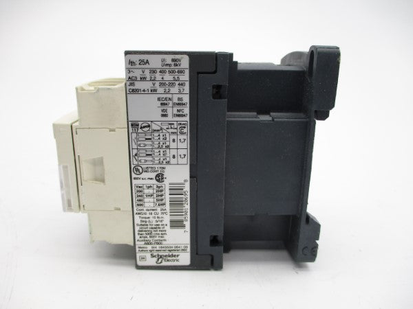 TELEMECANIQUE LC1D09G7 120V 25A NSNP