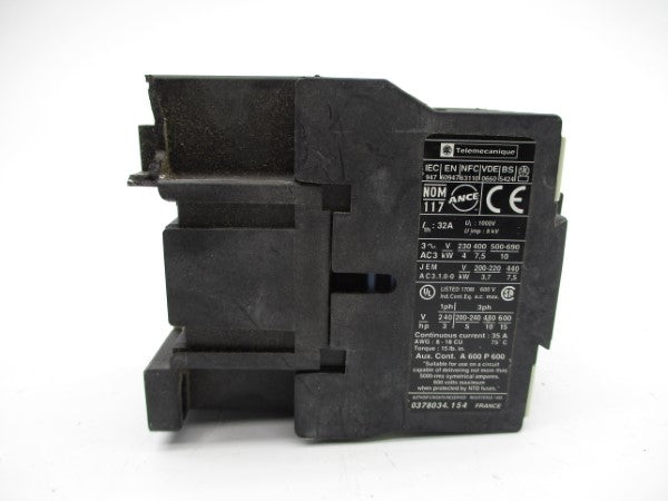 TELEMECANIQUE LC1D1801G6 120V 32A (AS PICTURED) NSNP