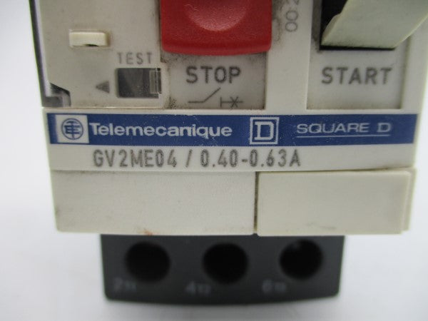 TELEMECANIQUE GV2ME04 600VAC 0.40-0.63A NSNP