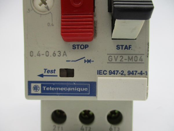TELEMECANIQUE GV2-M04 690V 0.4-0.63A NSNP