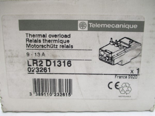 TELEMECANIQUE LR2D1316 023261 660V 9-13A NSFS