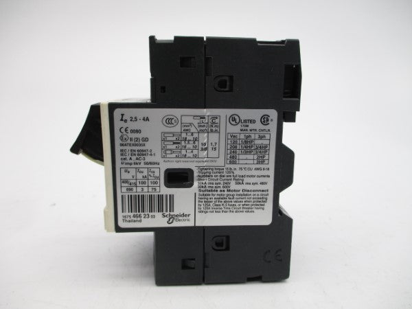 TELEMECANIQUE GV2ME08 600VAC 2.5-4A NSMP