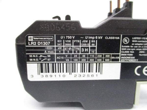 TELEMECANIQUE LR2D1307 600V 1.6-2.5A NSMP