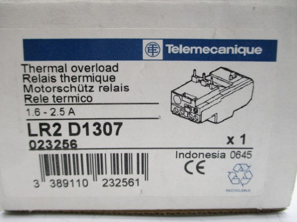 TELEMECANIQUE LR2D1307 600V 1.6-2.5A NSMP