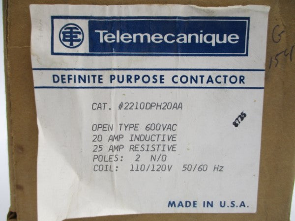 TELEMECANIQUE 2210DPH20AA 110/120V 25A NSMP