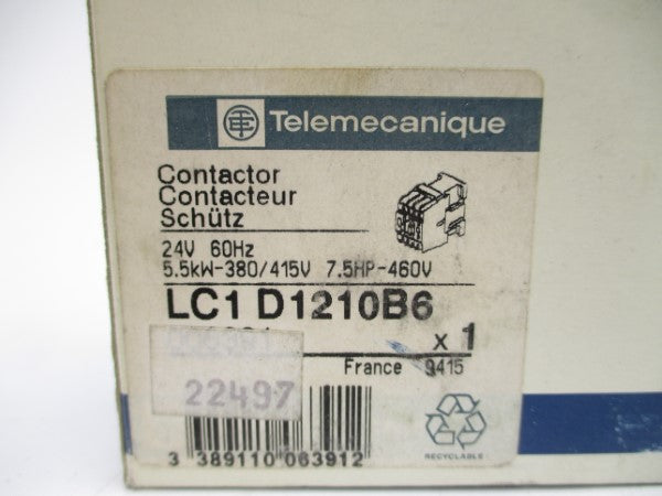 TELEMECANIQUE LC1D1210B6 24V NSMP
