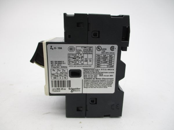 TELEMECANIQUE GV2ME14 600VAC 6-10A NSMP