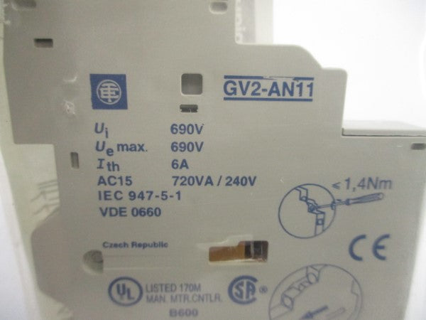 TELEMECANIQUE GV2AN11 690V 10A (PKG OF 10) NSMP