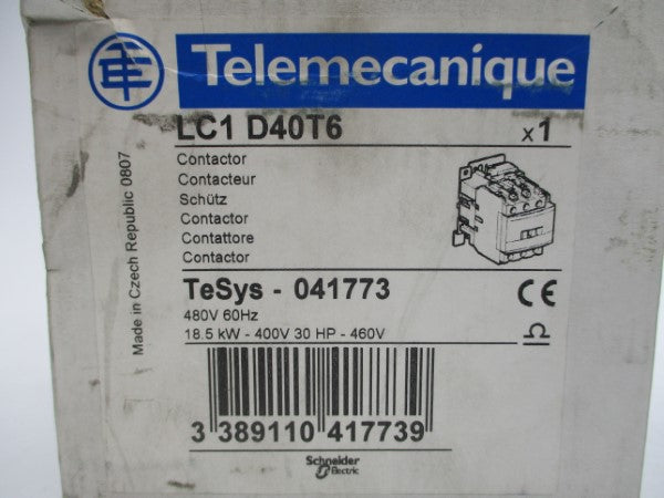 TELEMECANIQUE LC1D40T6 480V NSMP