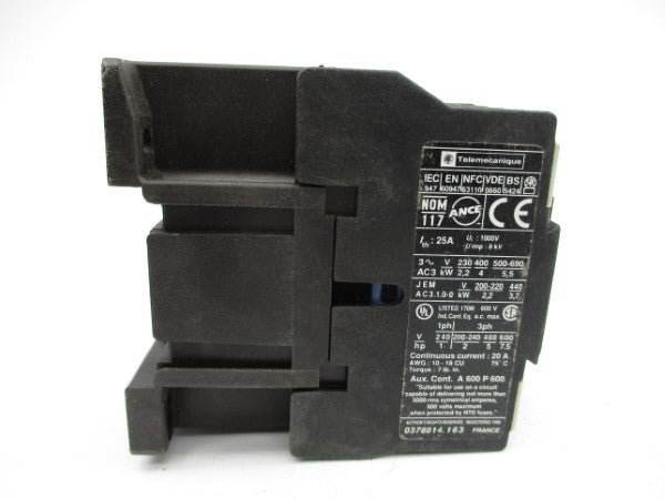 TELEMECANIQUE LC1D0910G6 120V 25A NSNP