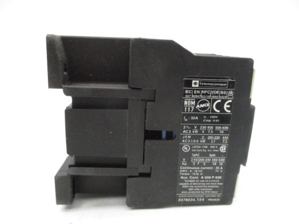 TELEMECANIQUE LC1D1810T6 480V 32A NSNP
