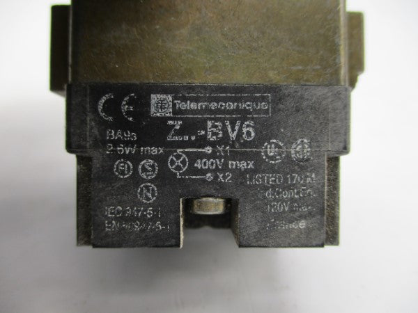 TELEMECANIQUE ZB2BV6 400V (NO BULB) NSMP