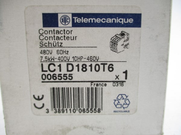 TELEMECANIQUE LC1D1810T6 480V NSMP
