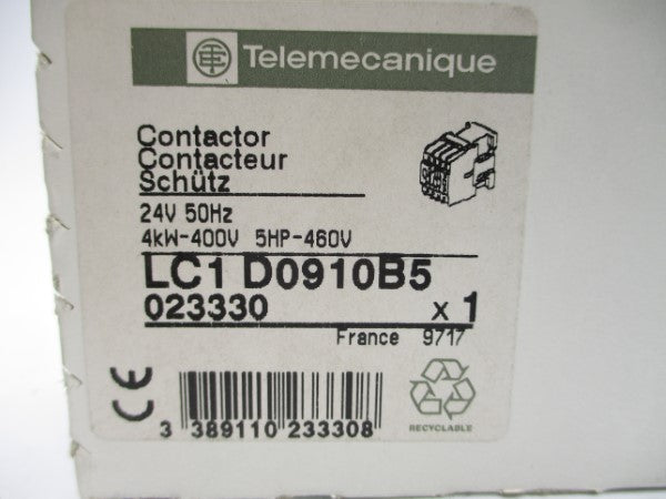 TELEMECANIQUE LC1D0910B5 24V NSMP