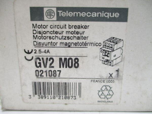 TELEMECANIQUE GV2M08 GV2-M08 690V 2.5-4A NSMP