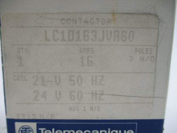 TELEMECANIQUE LC1D163JVA60 21/24V 16A NSMP