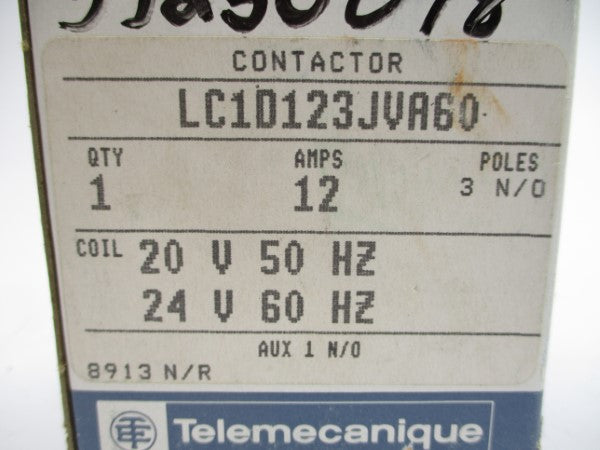 TELEMECANIQUE LC1D123JVA60 20/24V 12A NSMP
