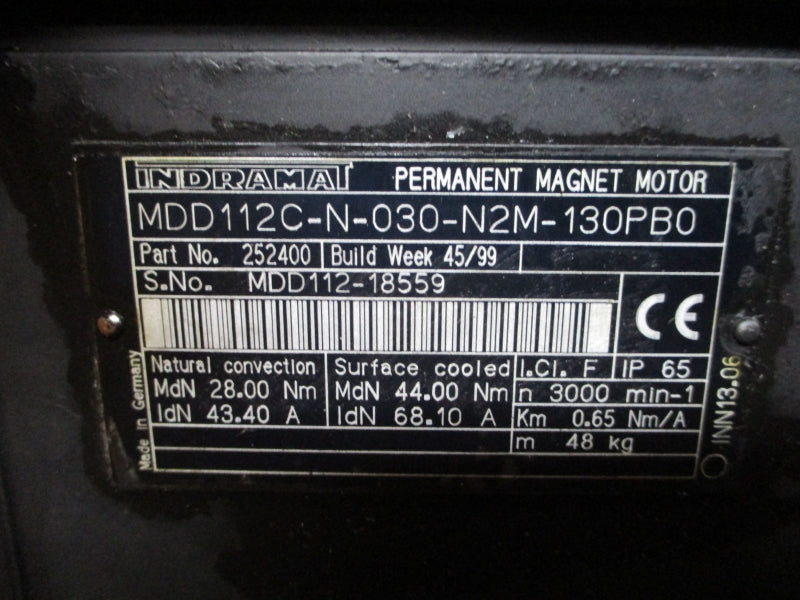 INDRAMAT MDD112C-N-030-N2M-130PB0 252400 43.40/68.10A NSMP