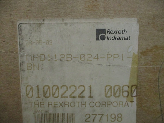 REXROTH INDRAMAT MHD112B-024-PP1-BN 277198 24VDC 21.9/32.9A 4500RPM NSNP