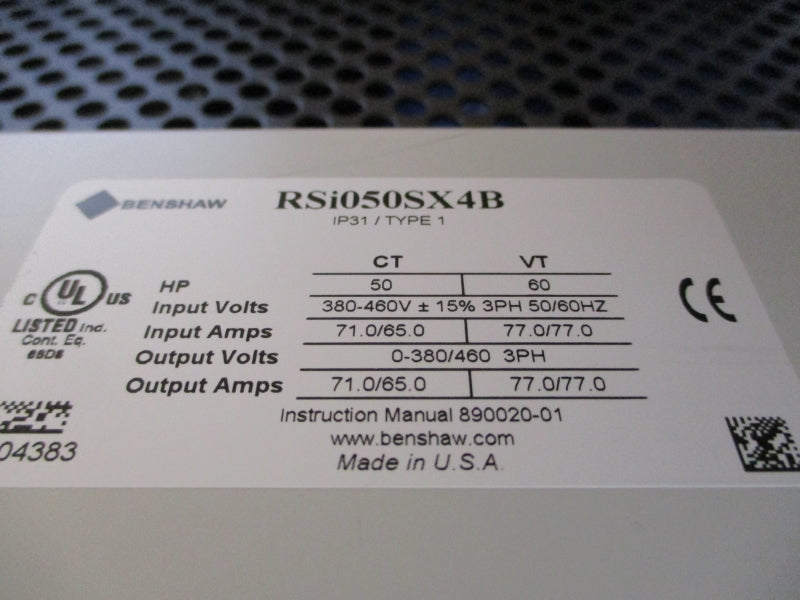BENSHAW RSI050SX4B 380-460VAC 77.0A NSMP