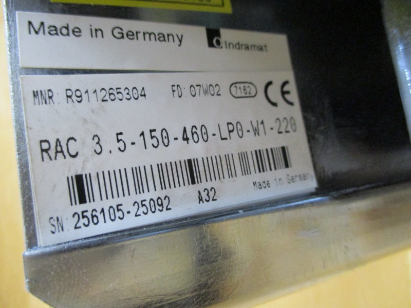 INDRAMAT R911265304 RAC3.5-150-460-LP0-W1-220 NSMP