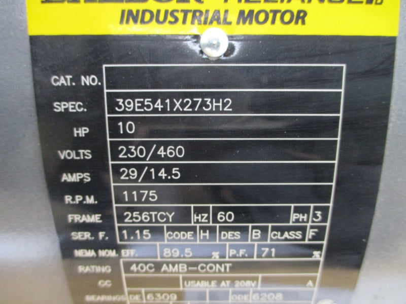 BALDOR RELIANCE 4506691036 39E541X273H2 230/460V 29/14.5A NSMP