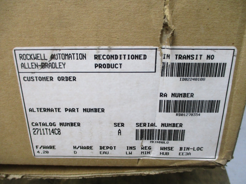ALLEN BRADLEY 2711-T14C8X SER. A F/W 4.20 REMAN