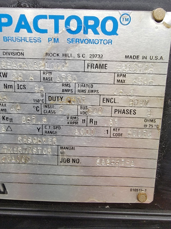 PACIFIC SCIENTIFIC E215E1J1N121000 (AS PICTURED) 247.9V 58A NSNP