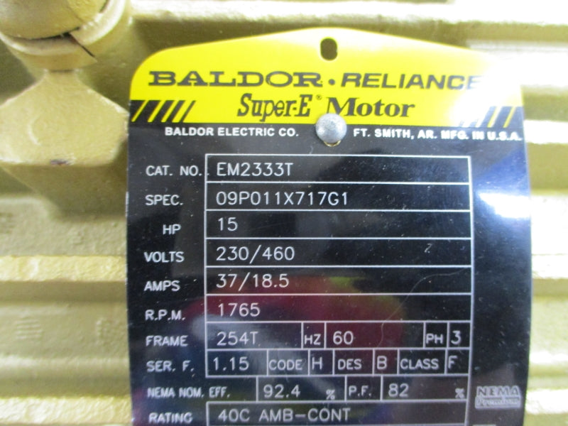 BALDOR RELIANCE EM2333T 09P011X717G1 230/460V 37/18.5A NSMP