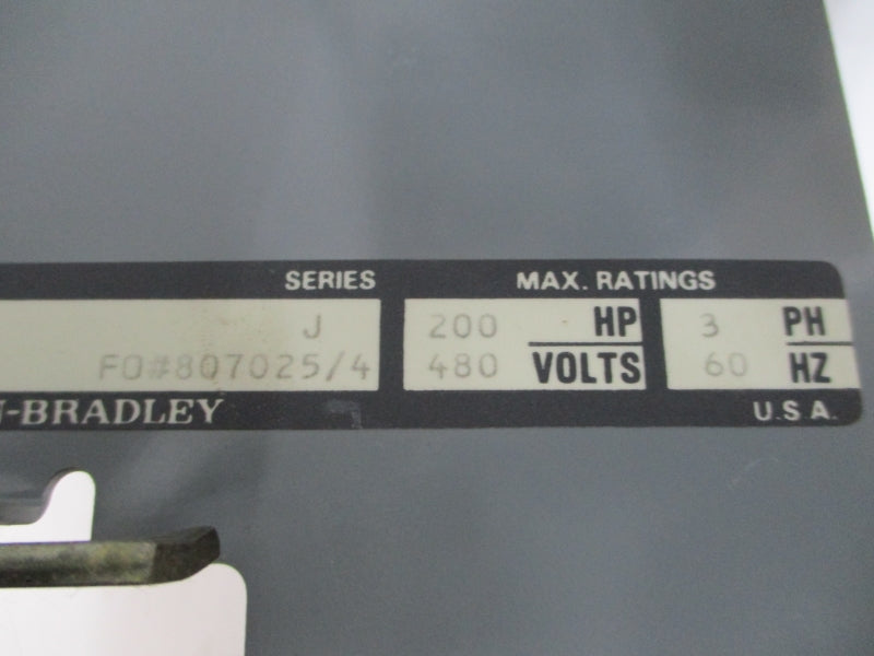 ALLEN BRADLEY 2112B-FDB-6P-28R SER. J 480V NSNP