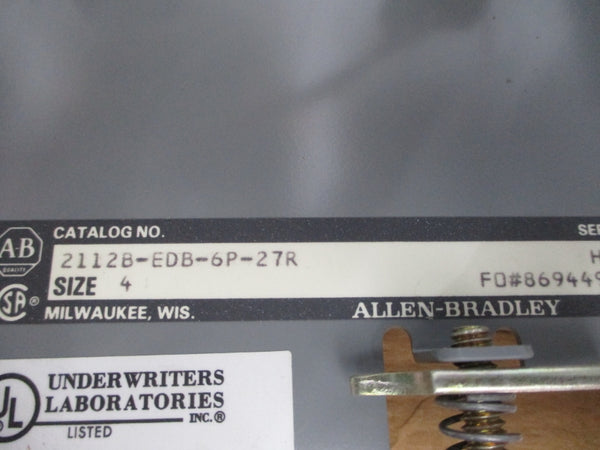 ALLEN BRADLEY 2112B-EDB-6P-27R SER. H 480V NSNP
