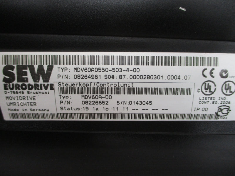 SEW EURODRIVE MDV60A0550-503-4-00 08264961 UNMP