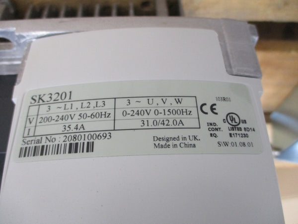 CONTROL TECHNIQUES SK3201-N01 200-240V 31.0/42.0A NSMP