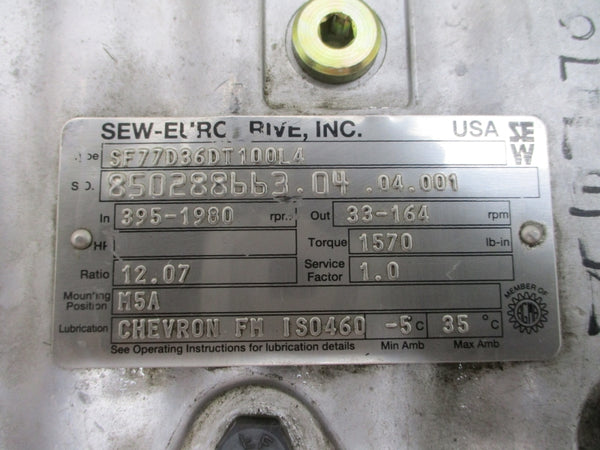 SEW-EURODRIVE SF77D36DT100L4 NSNP