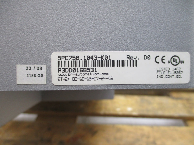 BR AUTOMATION NC200 5P62:INF-NC200-04 5PC750.1043-K01 NSNP