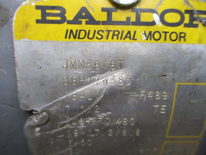 BALDOR JMM3616T 208-230/460V 19-17.2/8.6A NSNP